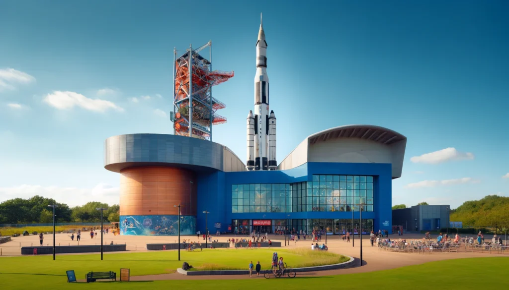 National Space Centre with Iconic Rocket Tower